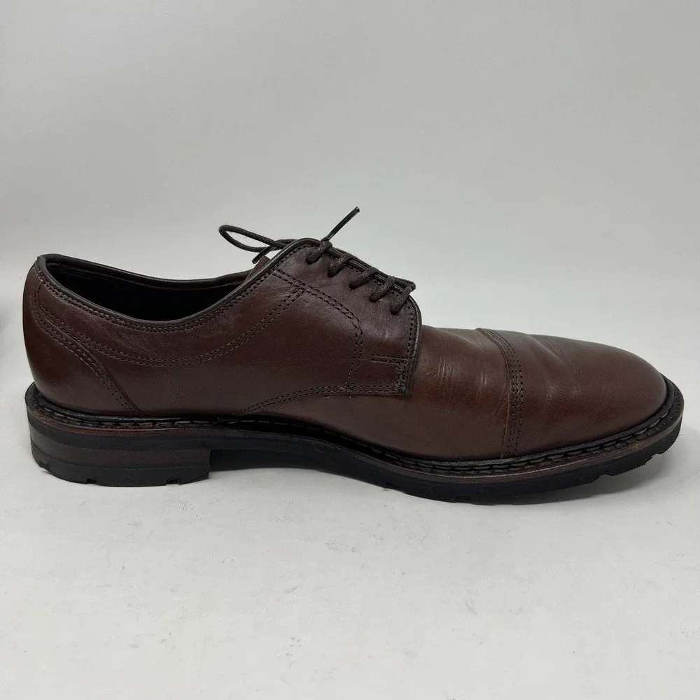 Allen Edmonds Ace Cap Toe Derby Men's Size 8 D Tobacco Brown Leather Dress Shoes